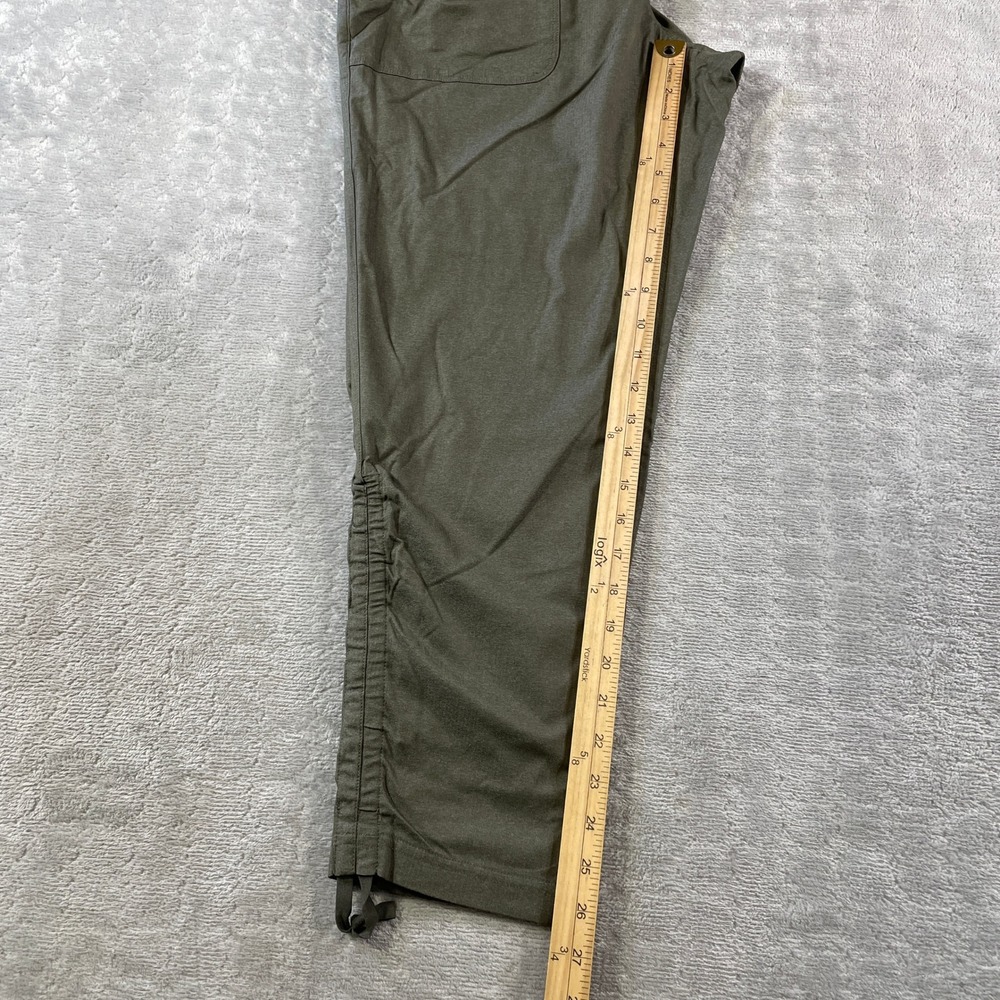 The North Face Aphrodite 2.0 Capri Pants Women Large Green Ruched Hiking Outdoor - Picture 5 of 12